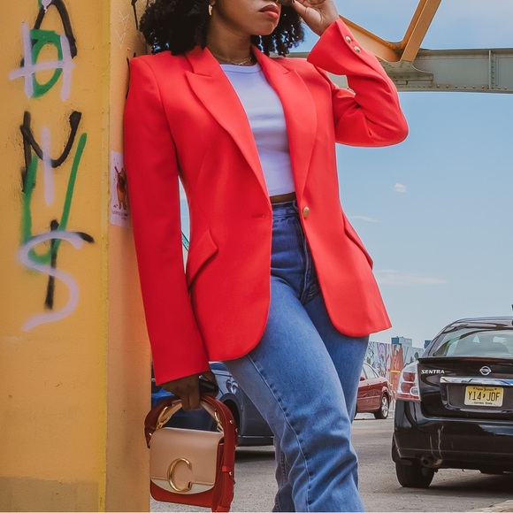 L'AGENCE Jackets & Blazers - L’AGENCE Hibiscus Chamberlain Blazer w/ Gold Button Closure Size US 4